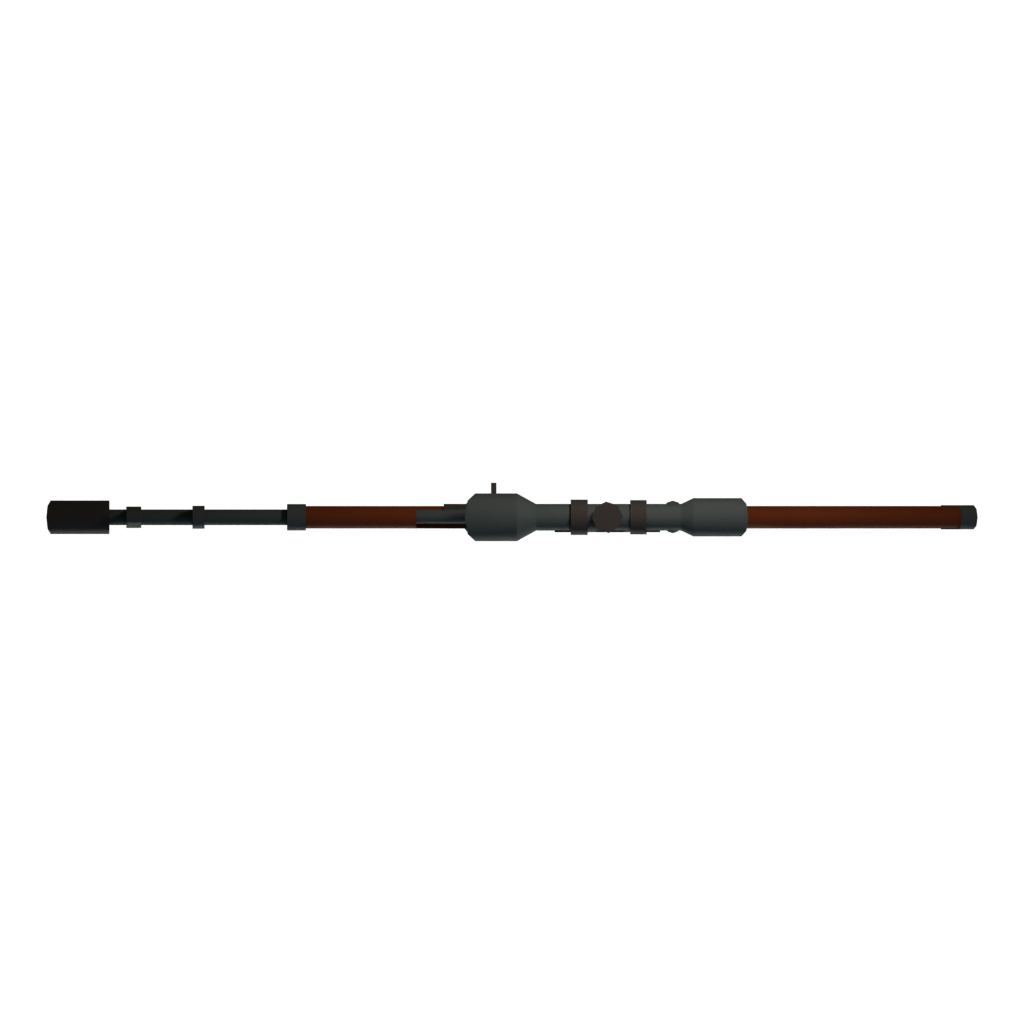 Top view of the Dragunov Sniper Rifle Low Poly 3D model