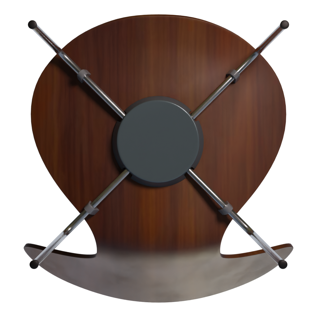Bottom view of the Chair 03 3D model
