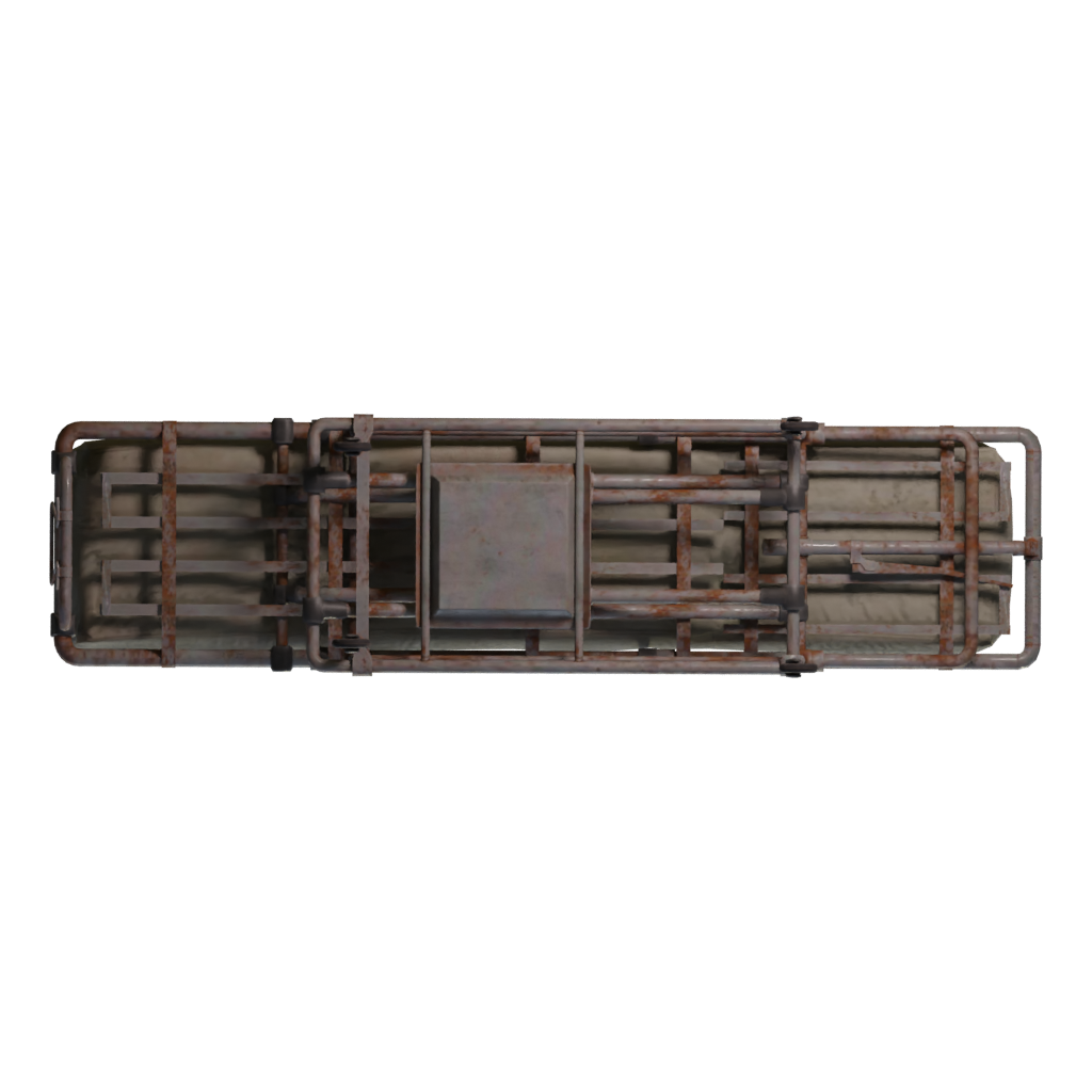Bottom view of the Medical Wheelchair 3D model