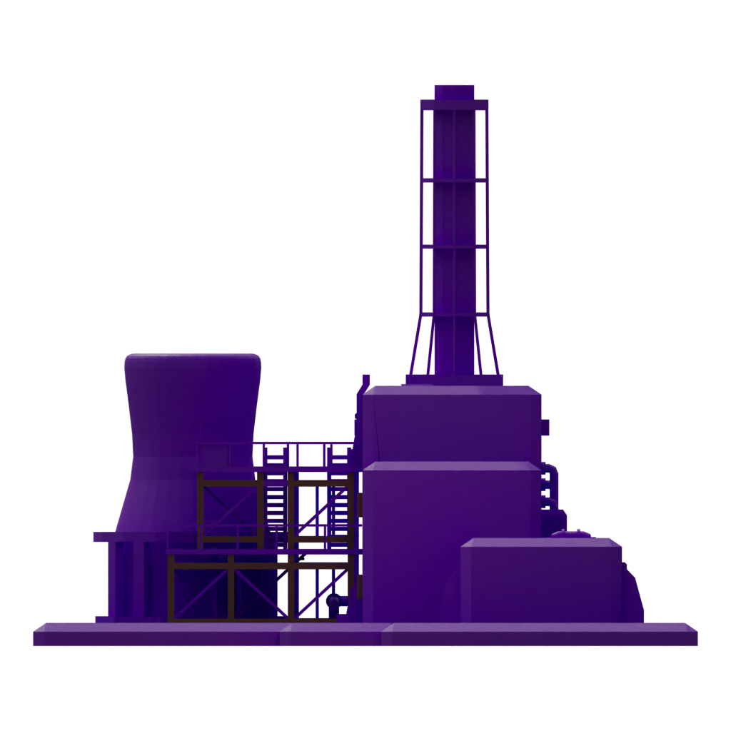 Left view of the Nuclear Station 3D model