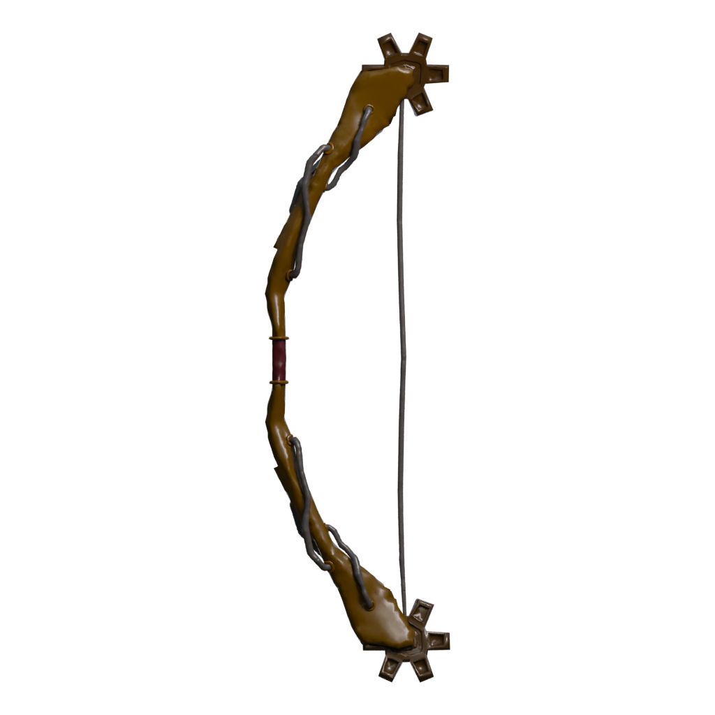 Back view of the Bow Archer 3D model