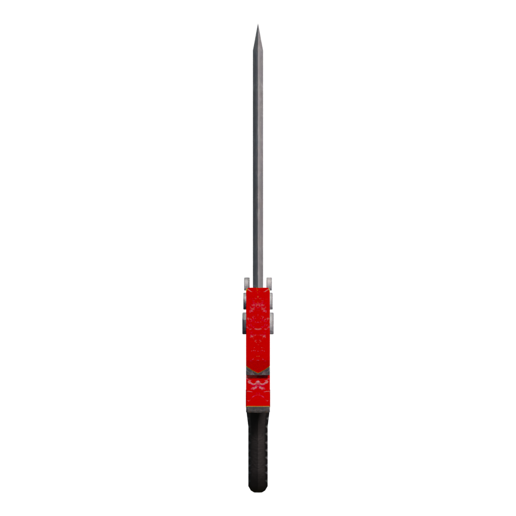 Right view of the Red Sword 3D model