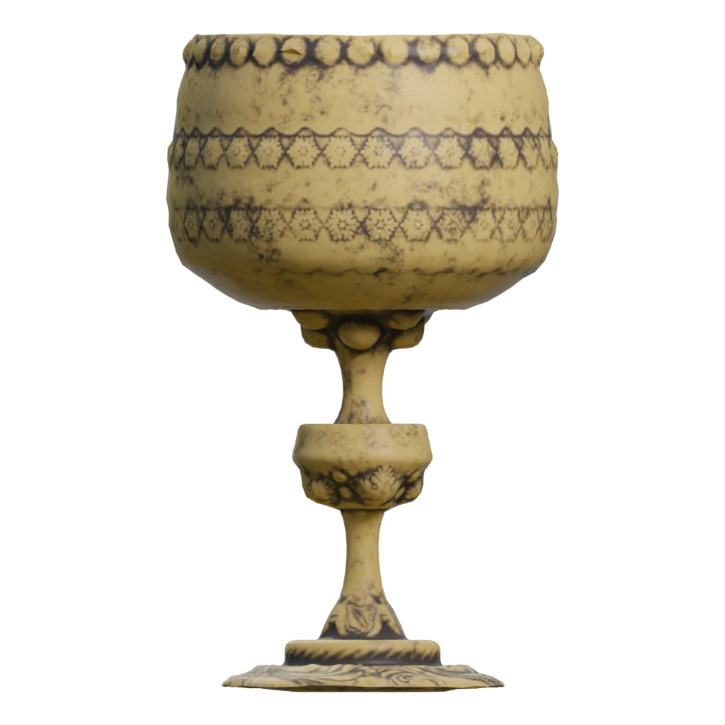 Left view of the Old Cup 3D model