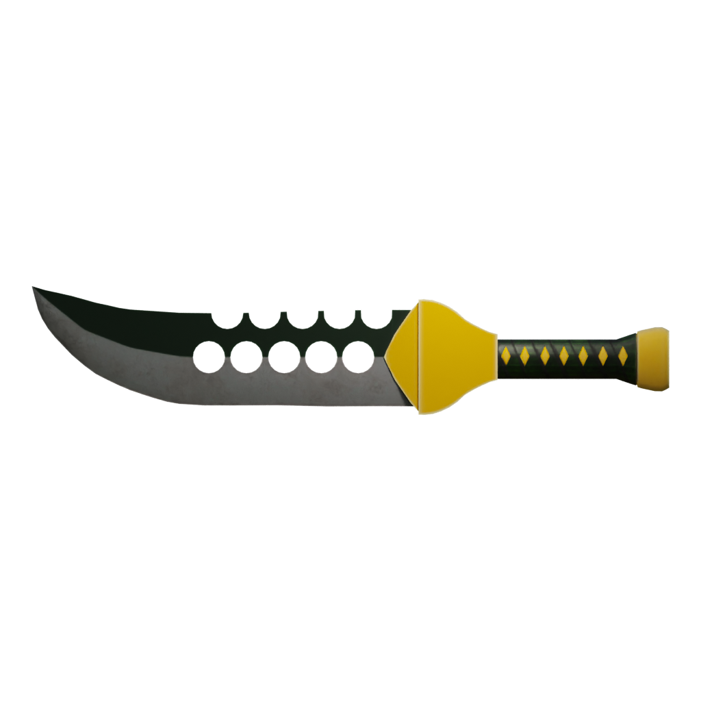 Back view of the Lostvayne Demon Sword 3D model