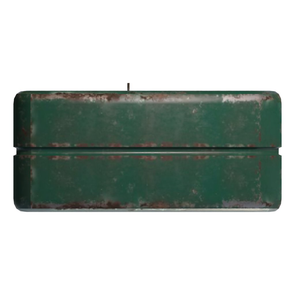 Bottom view of the Jerrycan Canister 3D model