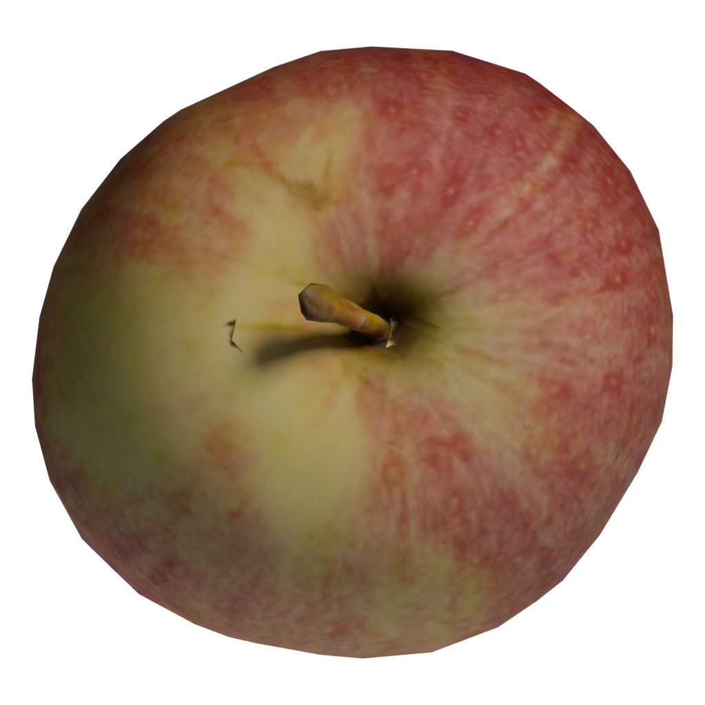 Top view of the Red Apple 3D model