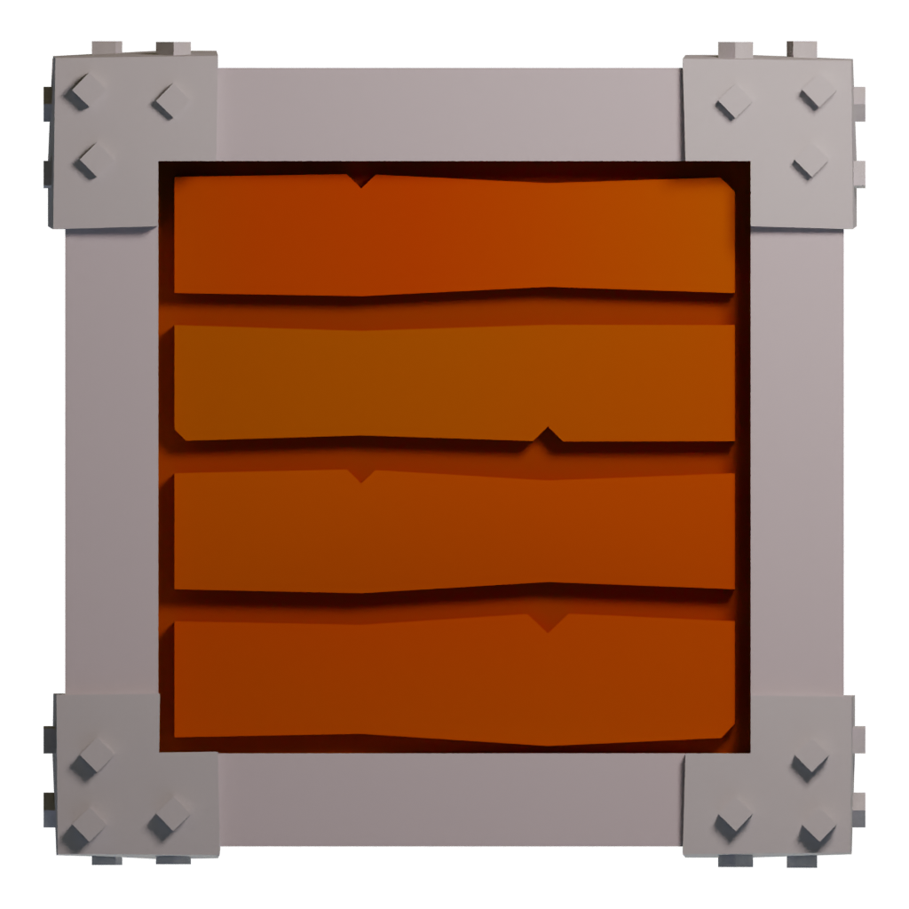 Top view of the Low Poly Box 3D model