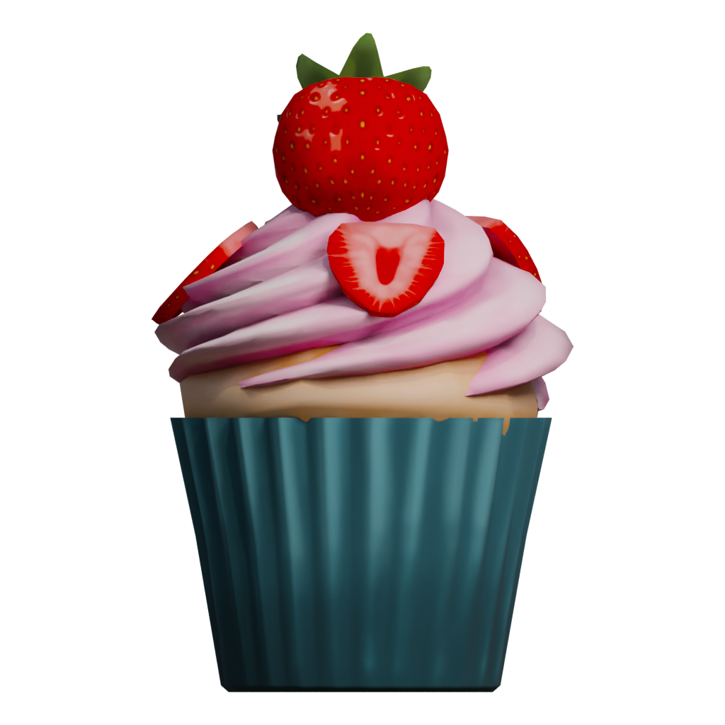Front view of the Cupcake 3D model