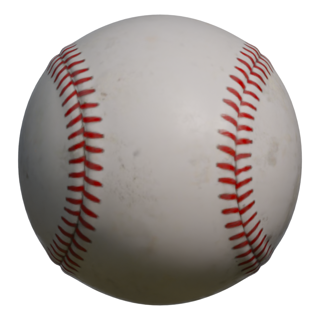 Front view of the Baseball 3D model