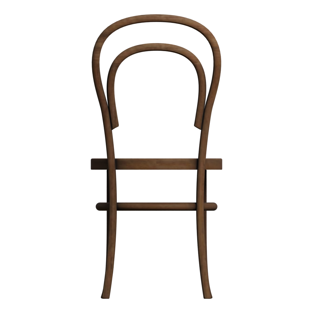 Back view of the Vienna Chair 3D model