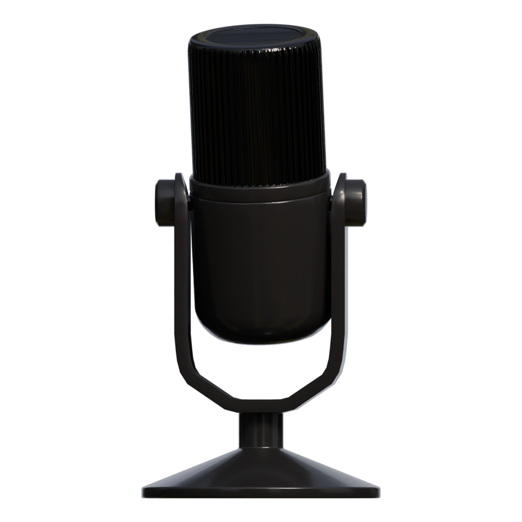 Back view of the Microphone 3D model