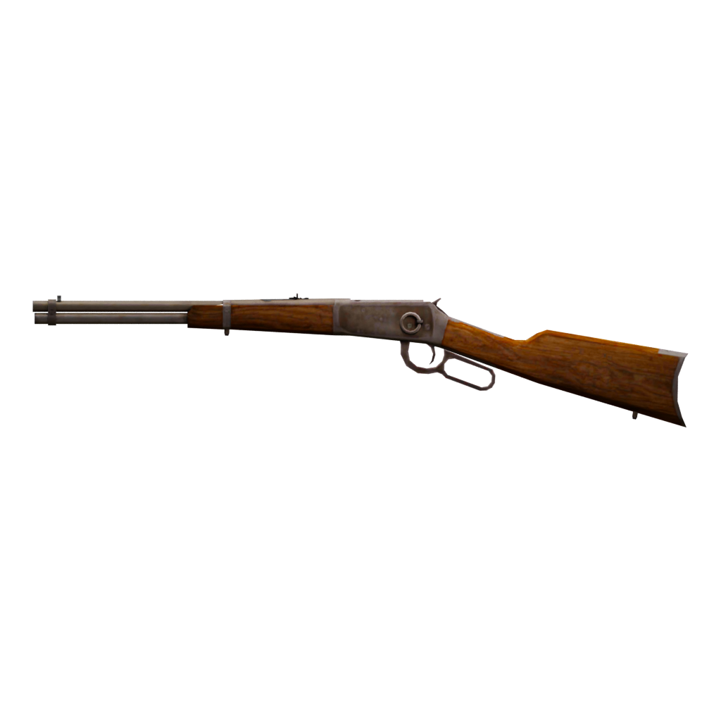 Back view of the Repeater Rifle 3D model