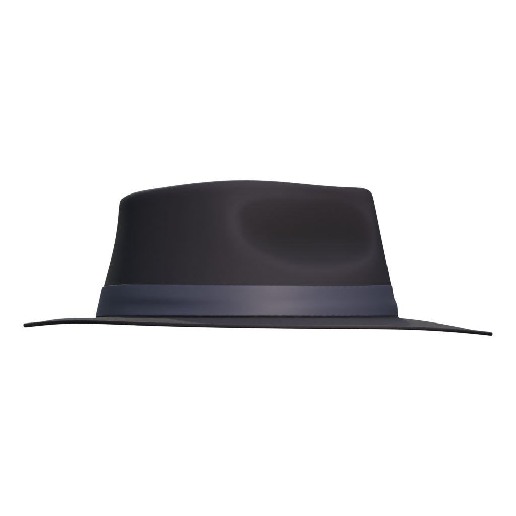 Right view of the Hat Fedora 3D model
