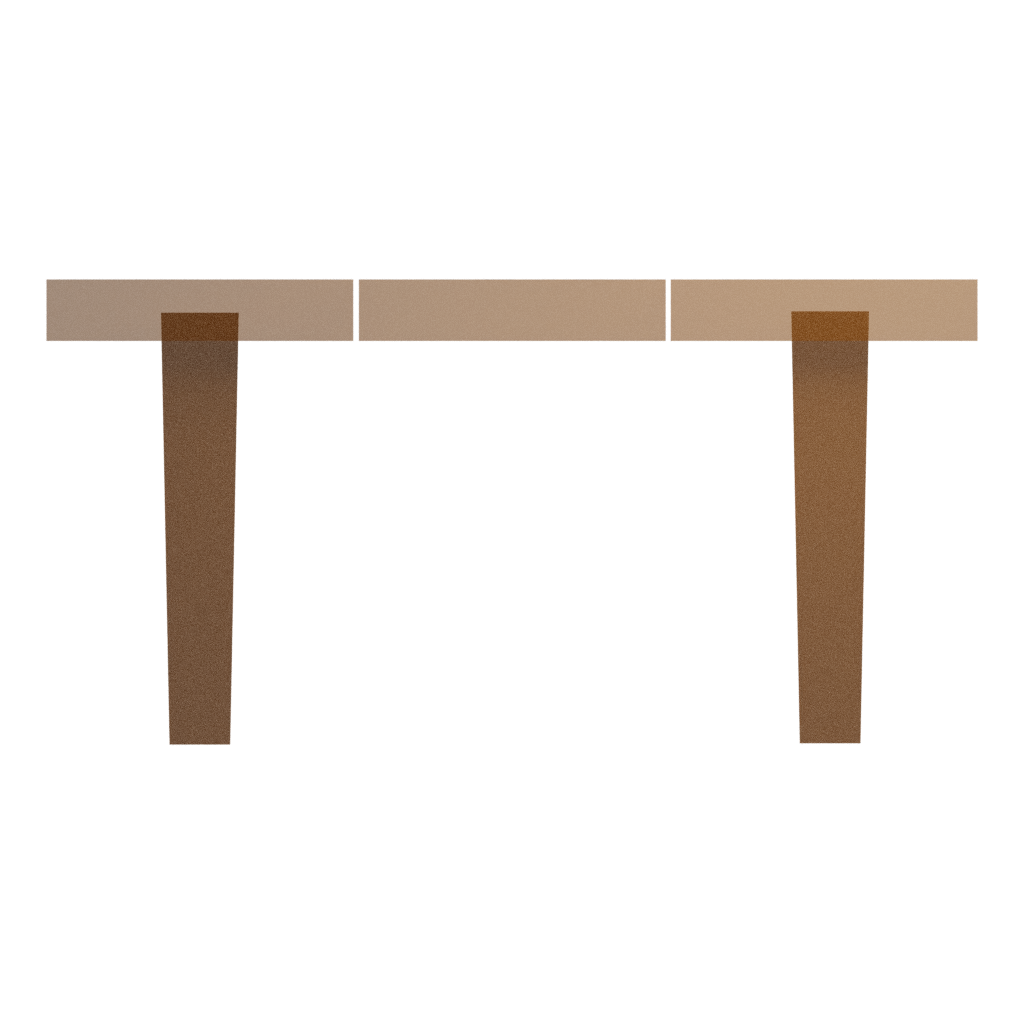 Left view of the Table 3D model