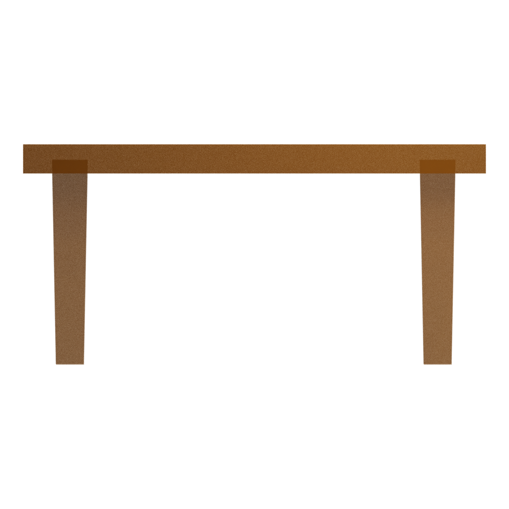 Front view of the Table 3D model