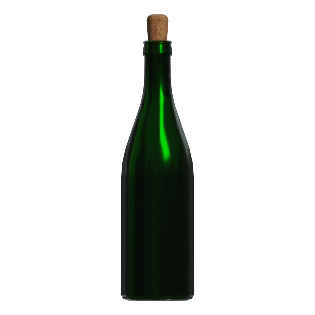 Left view of the Wine Bottle 3D model
