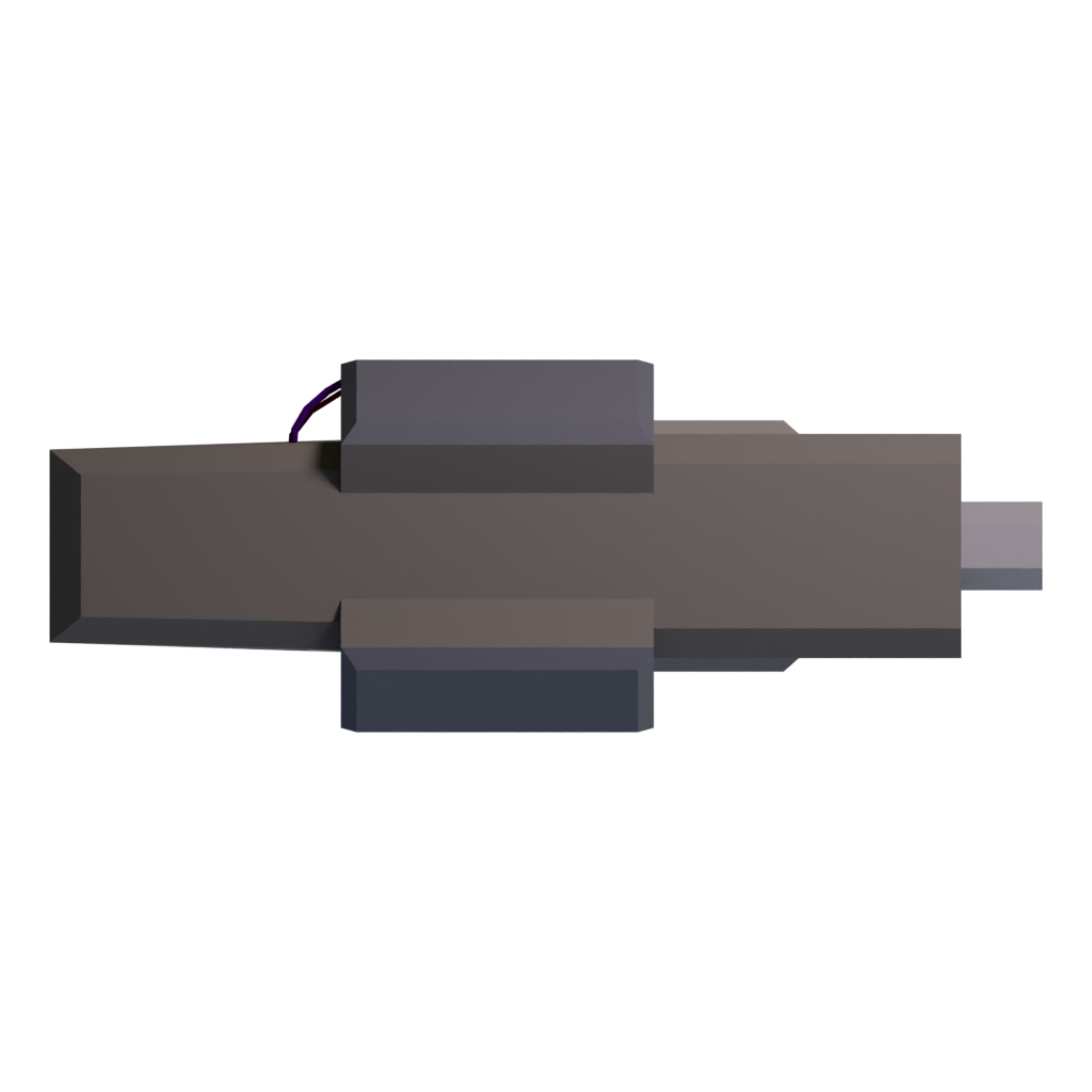 Top view of the Sci Fi Basic Pistol 3D model