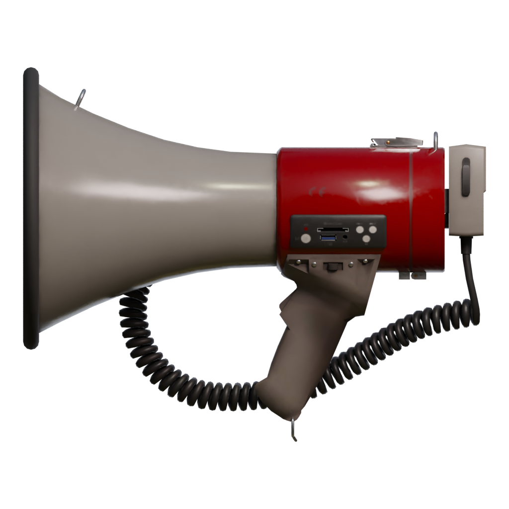 Front view of the Megaphone 3D model