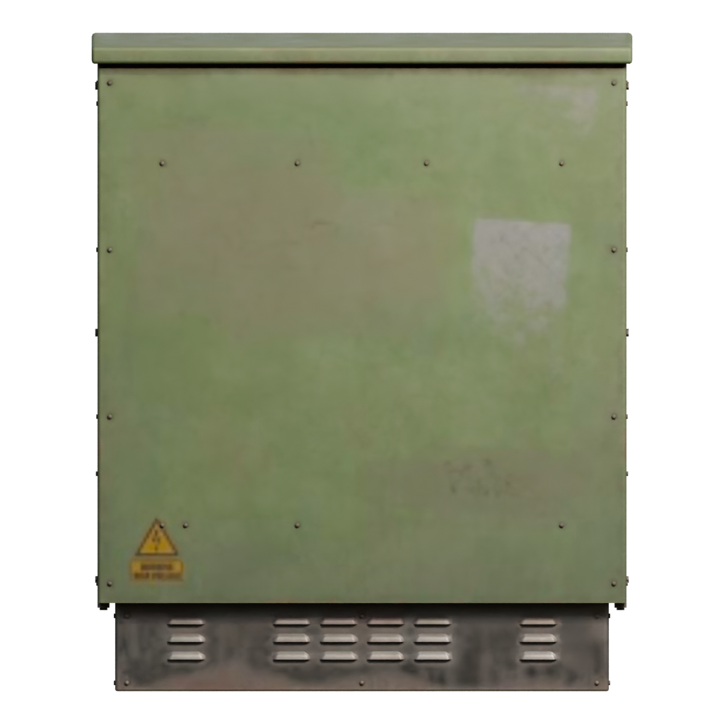 Back view of the Utility Box 3D model