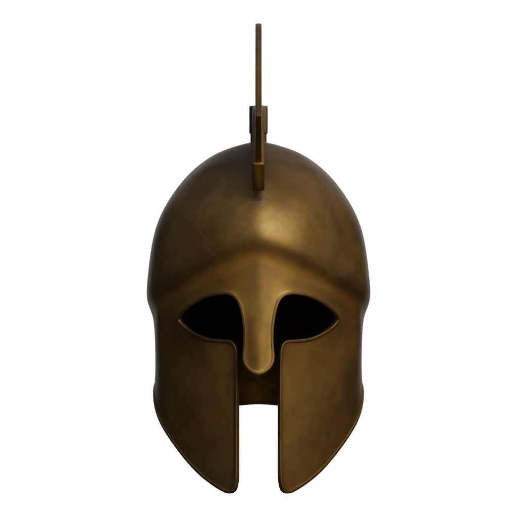 Front view of the Greek Helmet 1 3D model