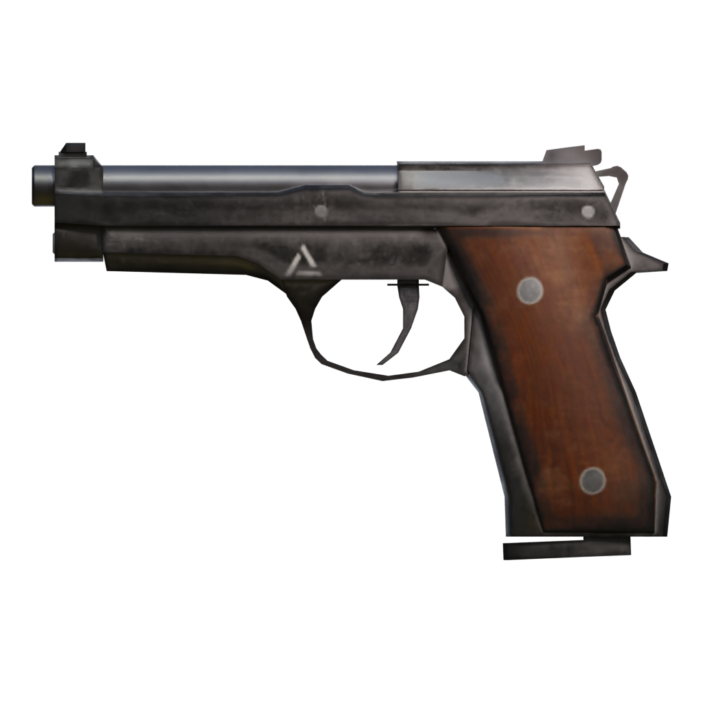 Back view of the Bereta 3D model