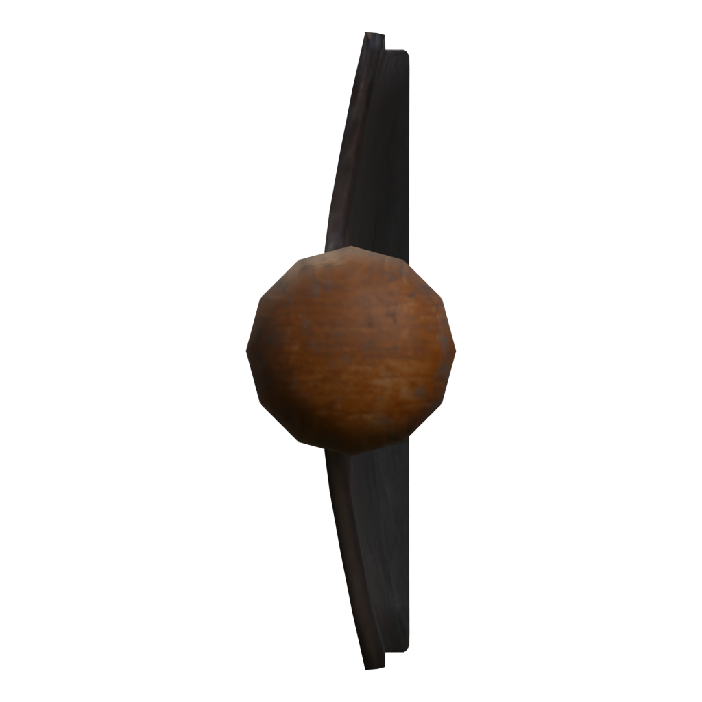 Right view of the Medieval Shovel 3D model