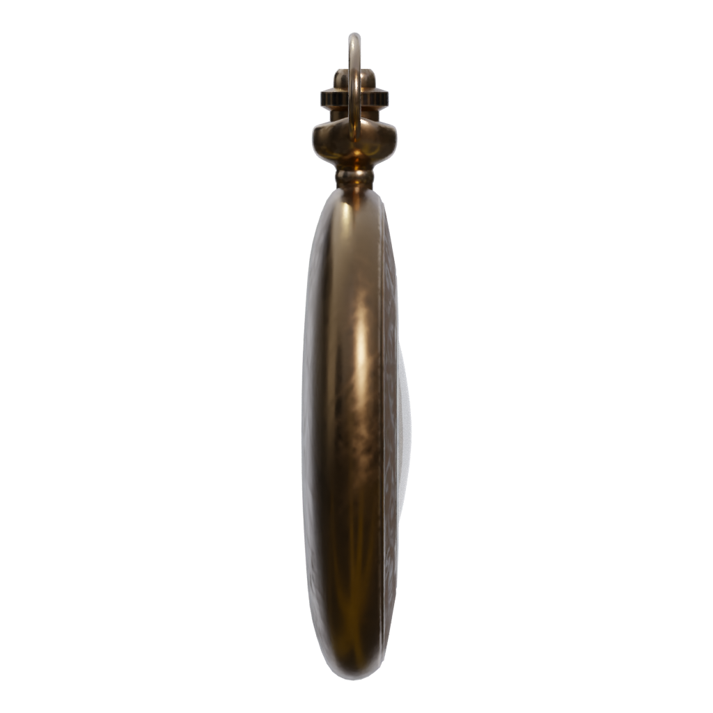 Right view of the Vintage Pocket Watch 3D model