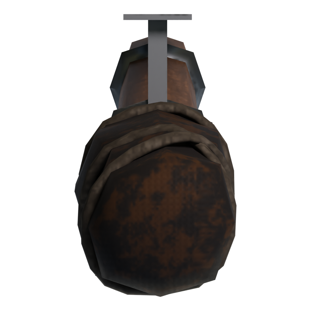 Top view of the Iron Cudgel 3D model