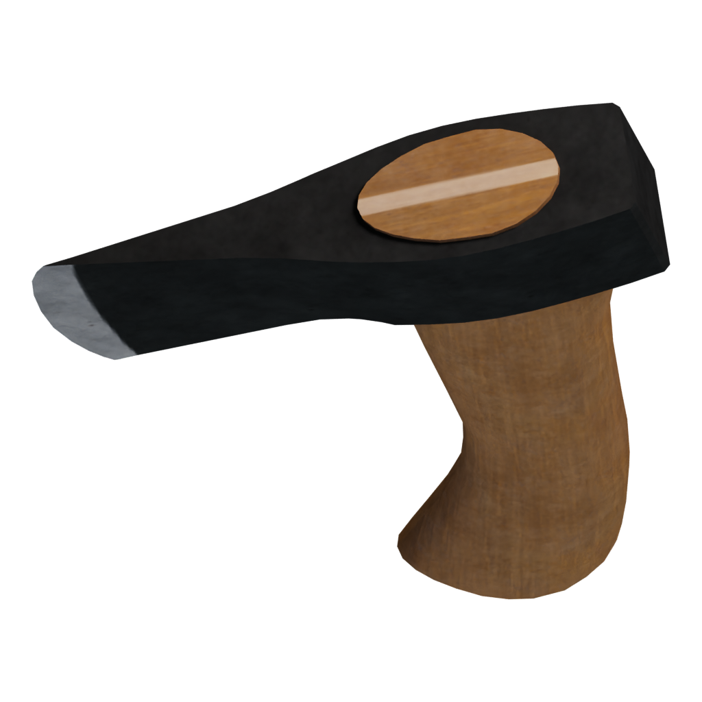Top view of the Hatchet 3D model