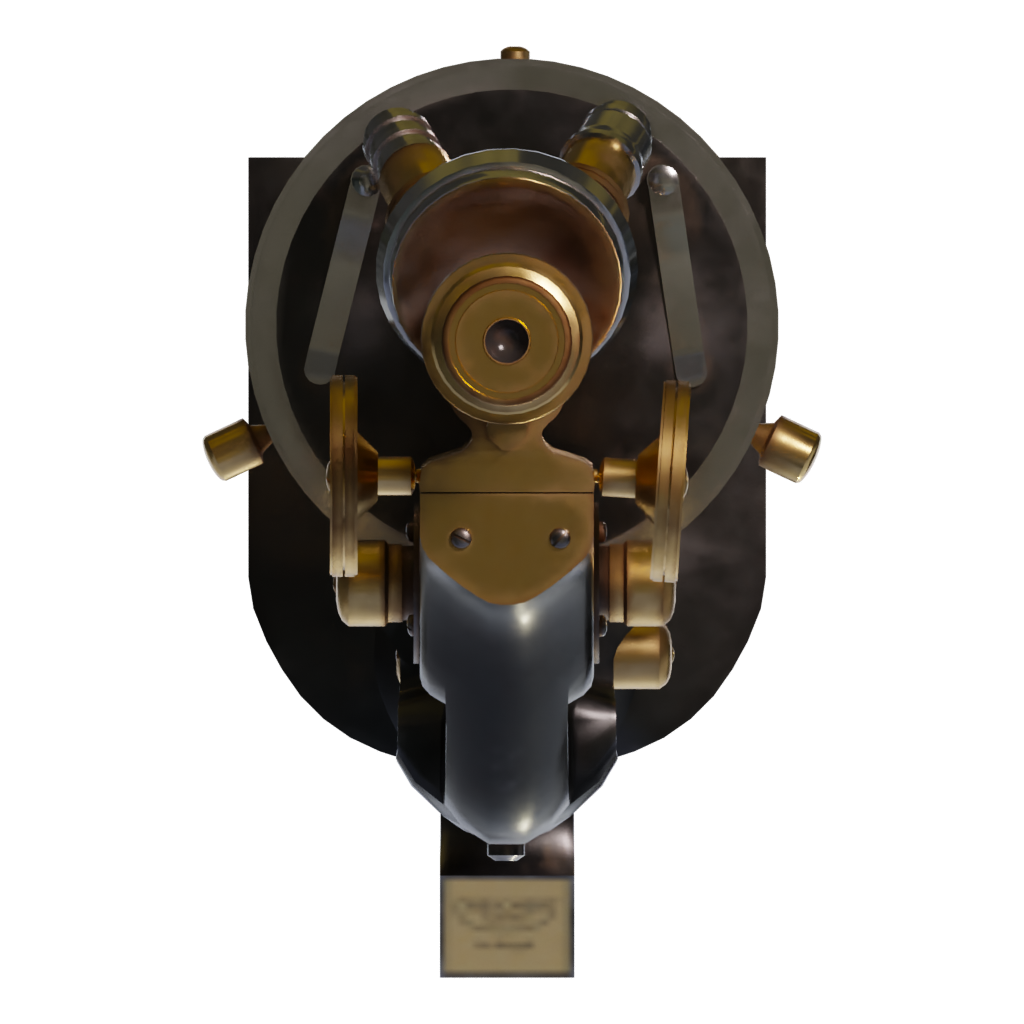 Top view of the Vintage Microscope 3D model