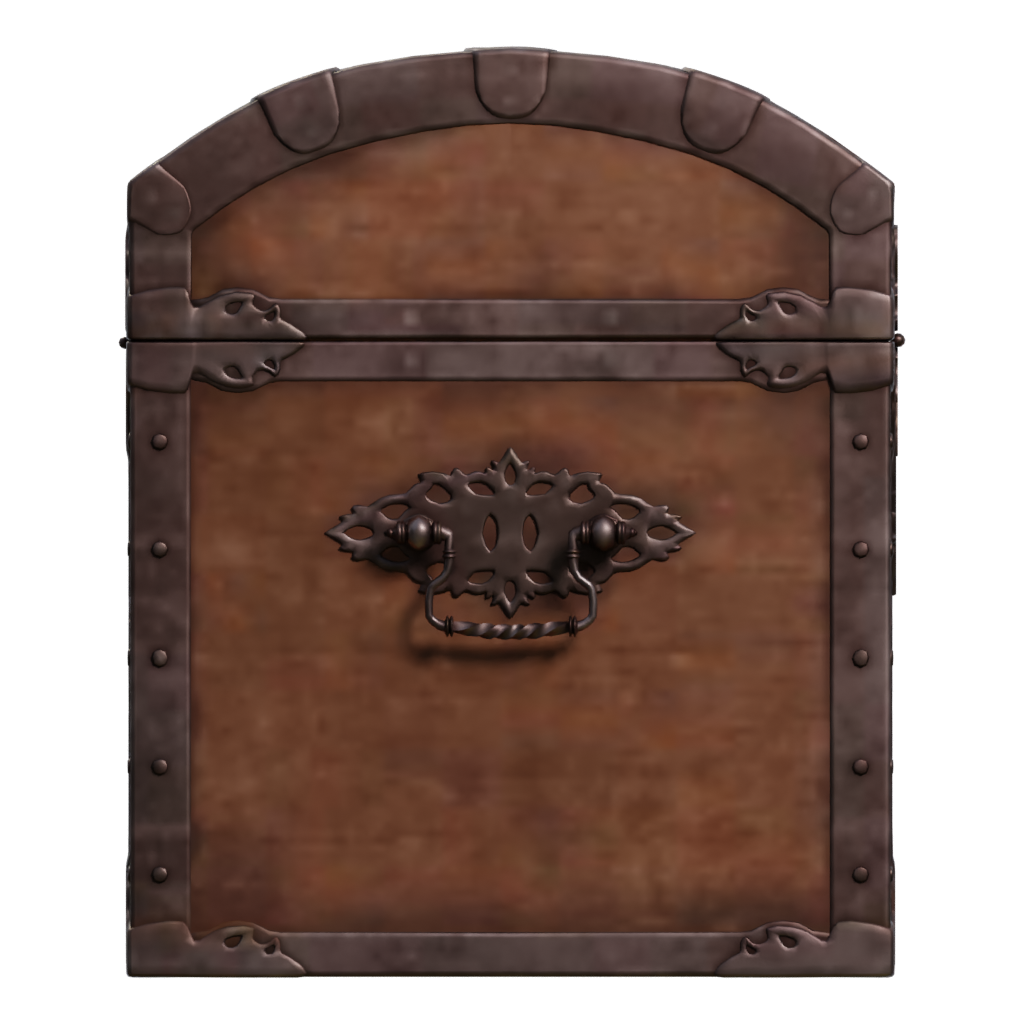 Right view of the Treasure Chest 3D model