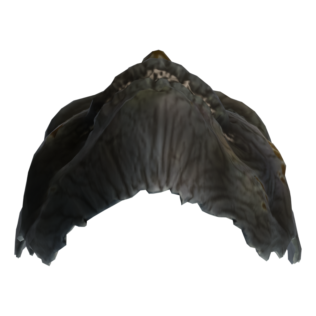 Bottom view of the Zombie Head Female 3D model