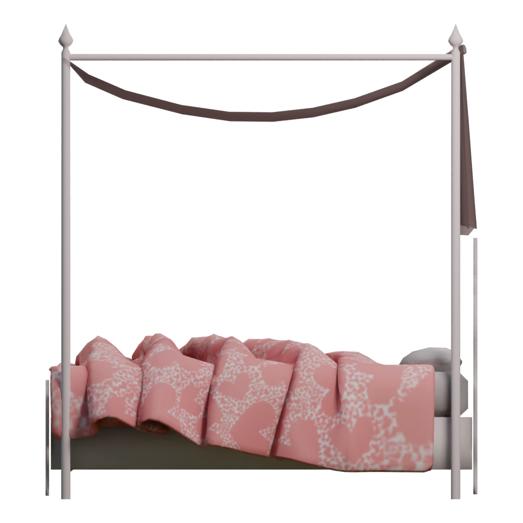 Left view of the Double Bed 3D model