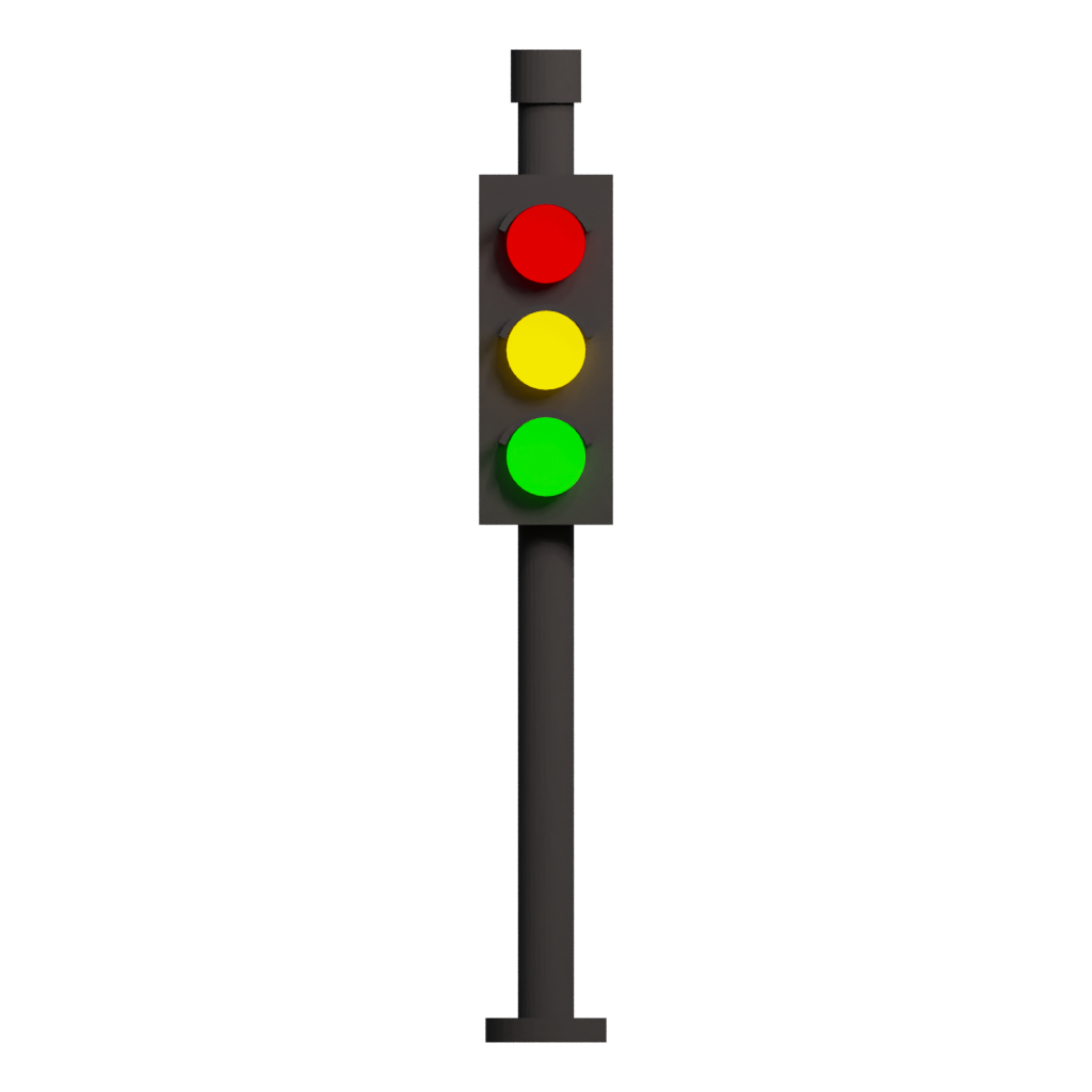 Front view of the Traffic Light 3D model