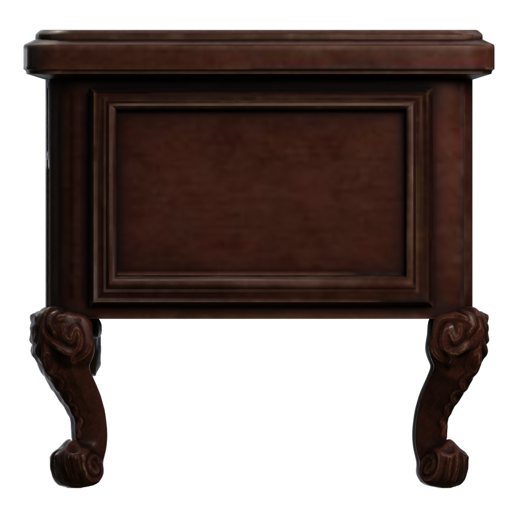Left view of the Toilette 3D model