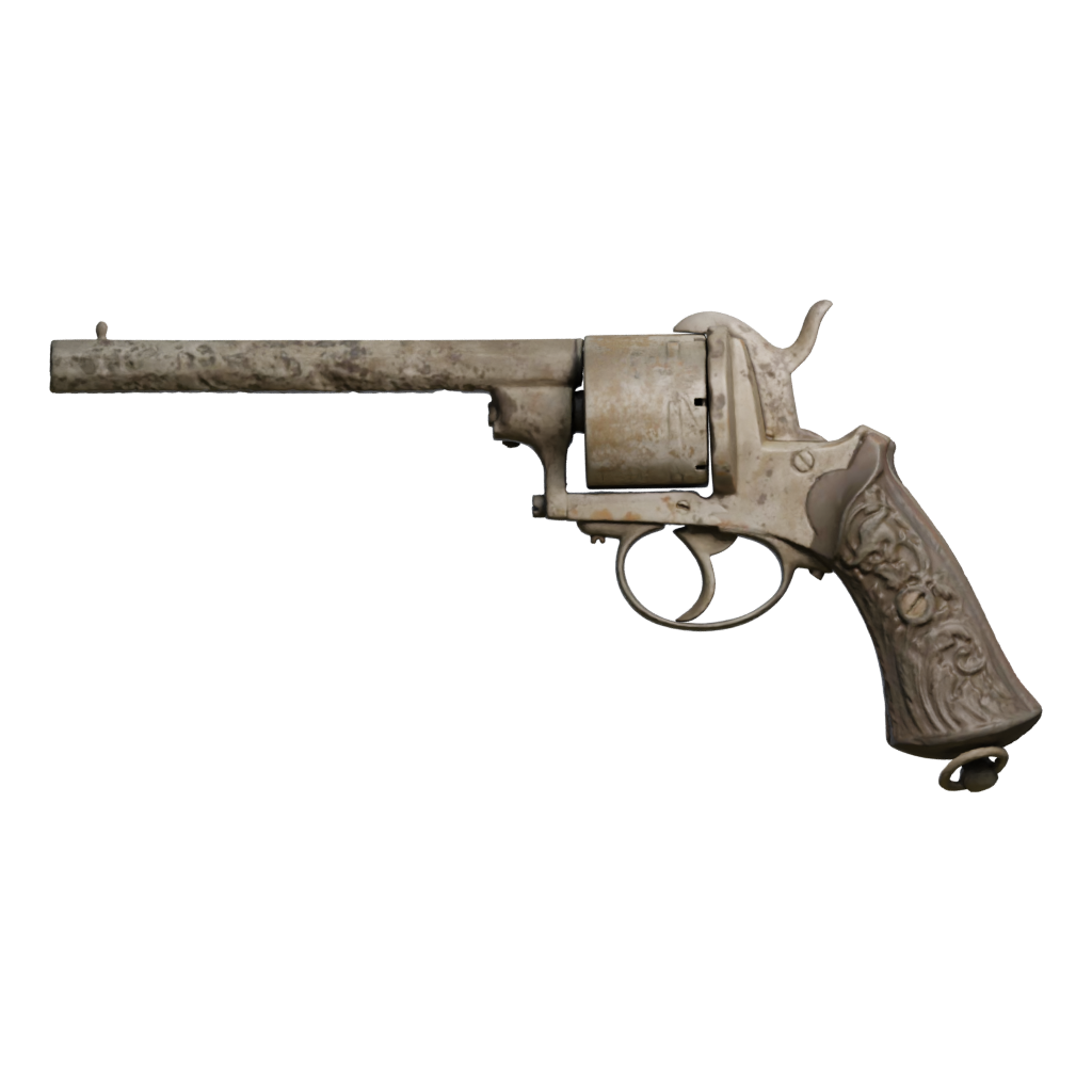 Front view of the Dueling Pistol 3D model