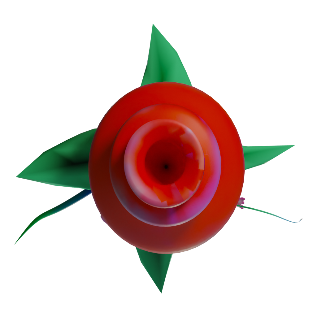 Bottom view of the Flowerpot 3D model