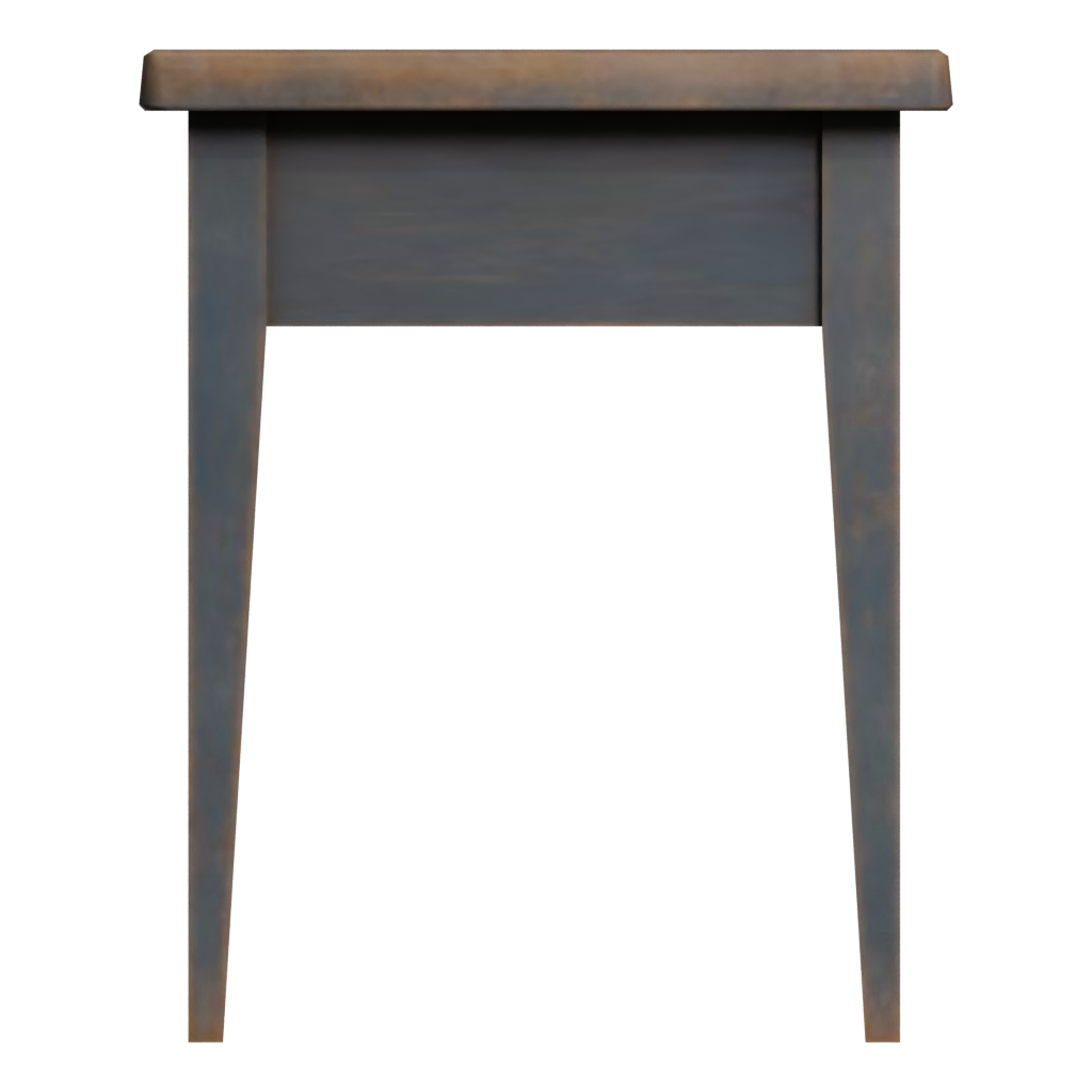 Back view of the Painted Wooden Nightstand 3D model
