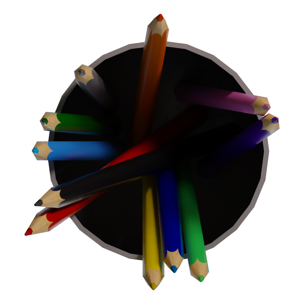 Top view of the Pencil Holder 3D model