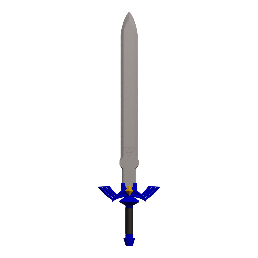 Back view of the Zelda Sword 3D model