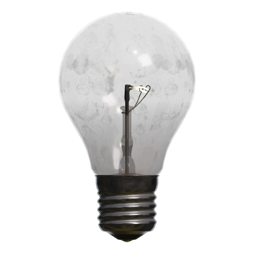Back view of the Lightbulb 3D model