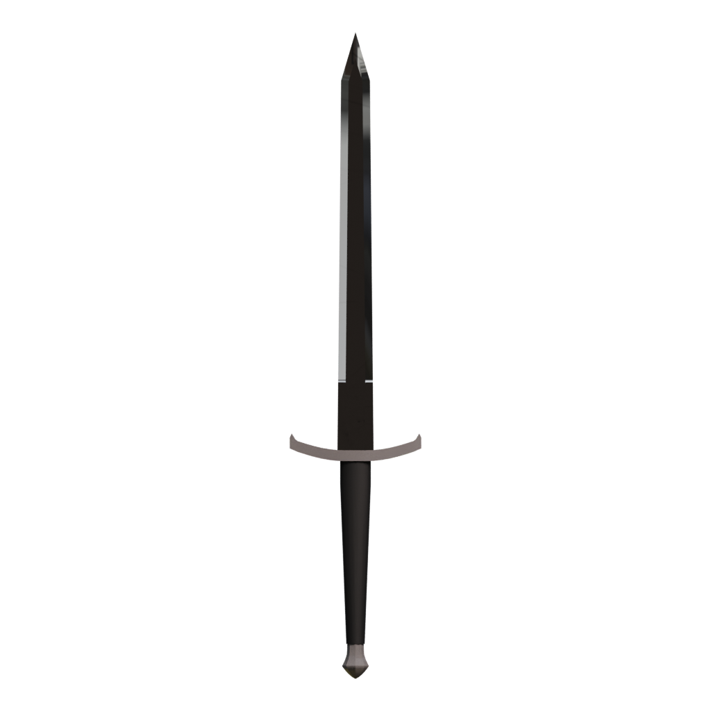 Back view of the Modernised Germanic Spatha 3D model