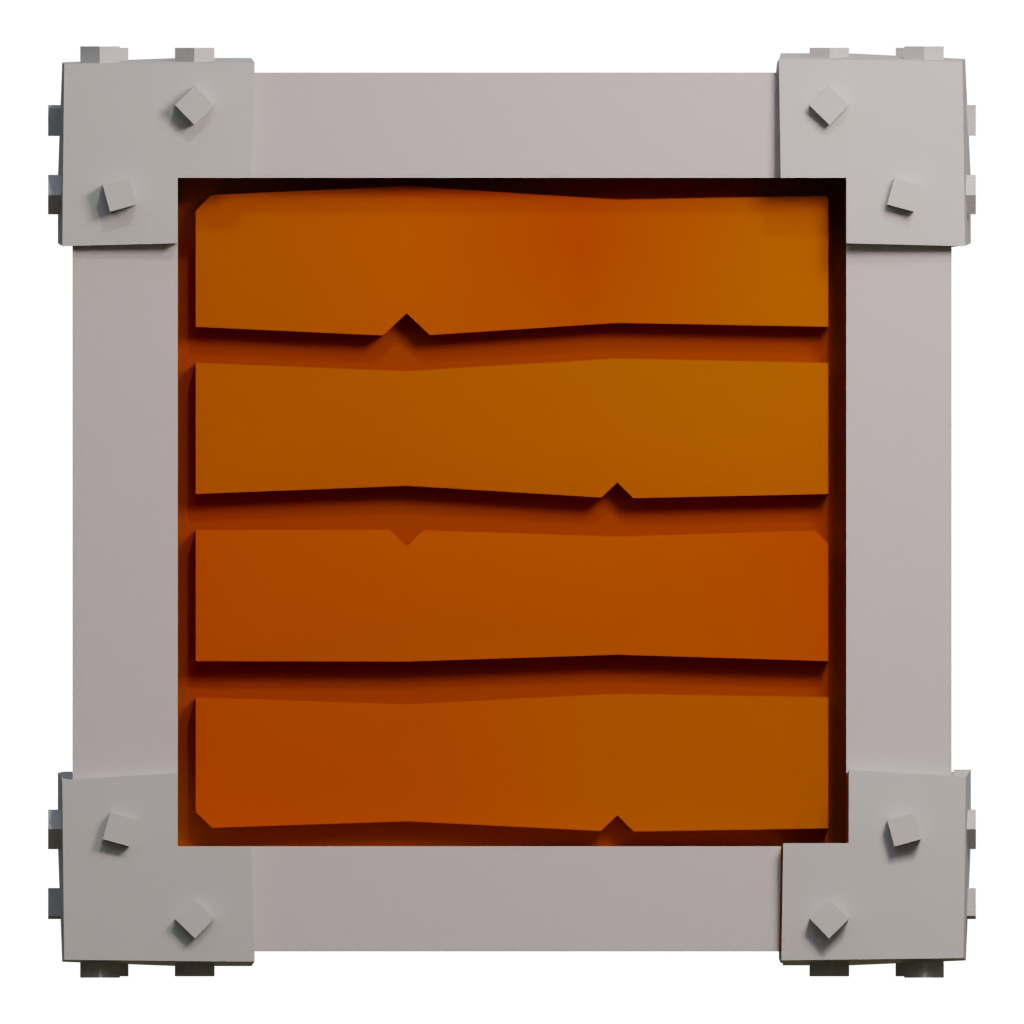 Back view of the Low Poly Box 3D model