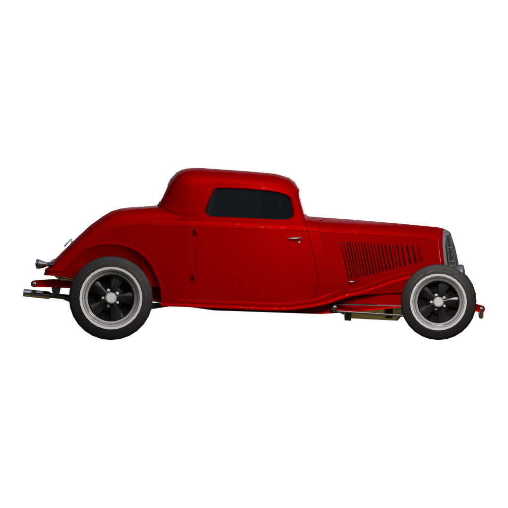 Front view of the 33 Hot Rod 3D model