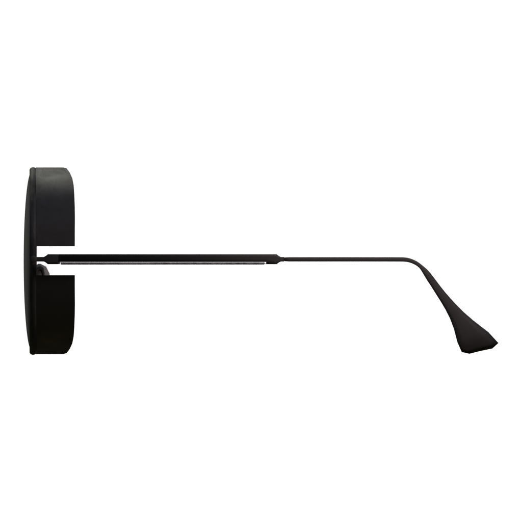 Left view of the Round Spectacles 3D model