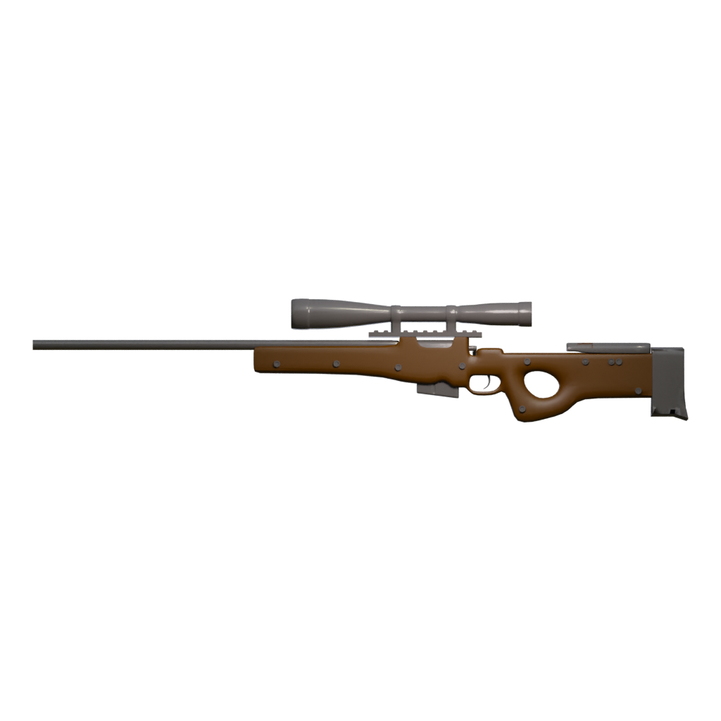 Back view of the Sniper 3D model