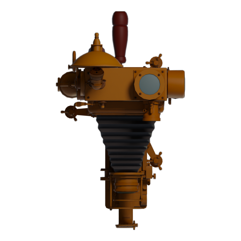 Top view of the Steam Punk Camera 3D model