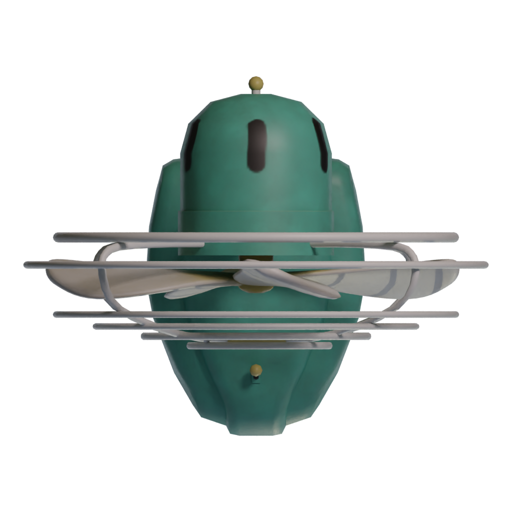 Top view of the Fan 3D model