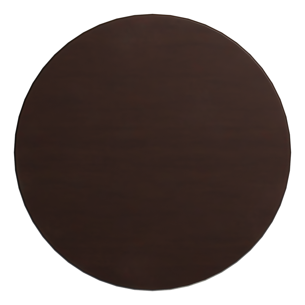 Top view of the Round Wooden Table 3D model