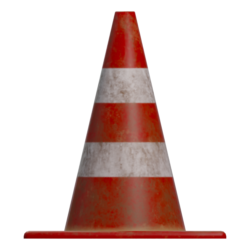 Left view of the Street Cone 3D model